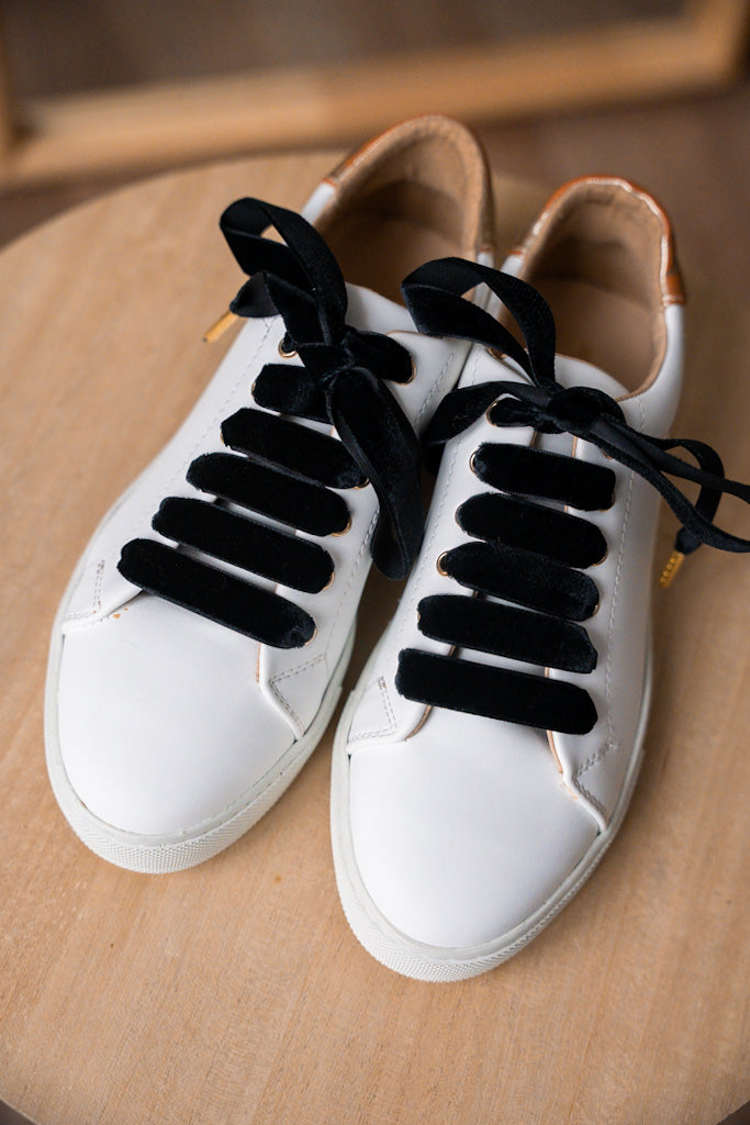 Lacets velours noir - Lacets originaux chaussures | Mon Lacet Français
