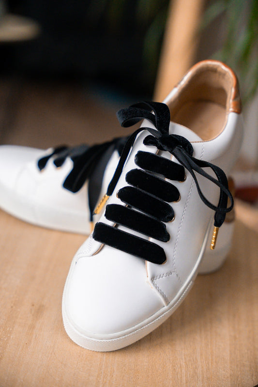 Lacets velours noir - Lacets originaux chaussures | Mon Lacet Français