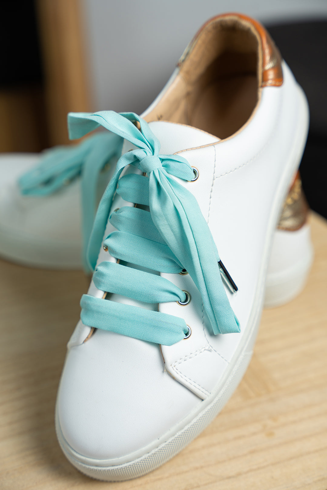 Lacets unis menthe - Lacets originaux chaussures | Mon Lacet Français