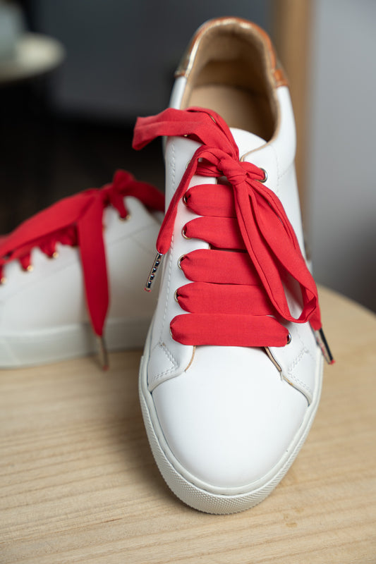 Lacets unis rouges - Lacets originaux chaussures | Mon Lacet Français