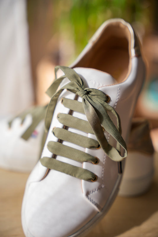 Lacets kaki - Lacets originaux chaussures | Mon Lacet Français